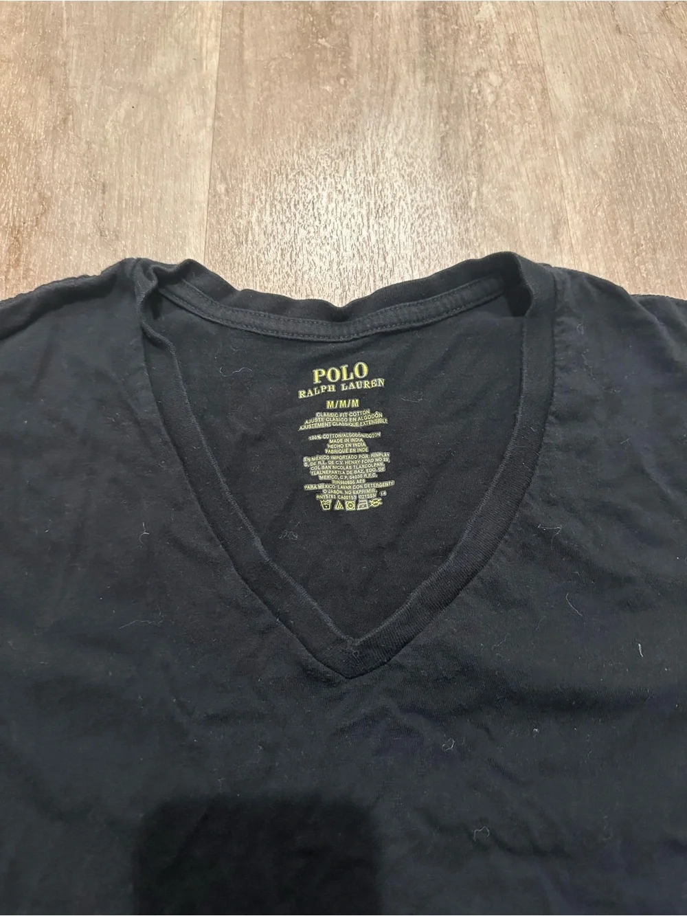 Polo by Ralph Lauren Black V-Neck Tee Shirt